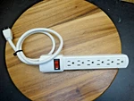 Electricord A-1185-003-WH 6 Outlet Power Strip White. Fixed Price $11.01.