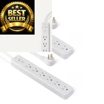 Amazon Basics Rectangle 6-OUTLET Surge Protector Power Strip 2 Pack, White. Fixed Price $24.69.