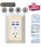 Multi Plug Outlet Surge Protector - Powsaf 5 Extender 4 Usb, Ports Nib. Fixed Price $24.99.