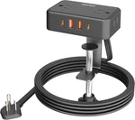 Hopow Clamp Power Strip, Desktop Mount Charging Station With 4 Outlets Us. Fixed Price $40.56.