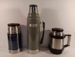 Lot Of 3 Stanley Thermal Vacuum Bottles And Flasks No Tops. Fixed Price $19.00.