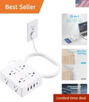 All-in-one 10 Ft Surge Protector Power Strip 8 Outlets & 4 Usb Ports White. Fixed Price $30.59.
