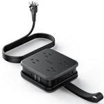 Ntonpower 2 Prong Strip, 3 Adapter, 5 Ft Extension Cord, 187.... Fixed Price $30.78.