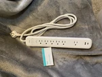 Kmc Surge Protector Power Strip Six, 6 Foot Cord 3 Prong Flat Plug, Office. Fixed Price $22.00.