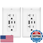 Ecoeler Usb Wall Receptacles 3 Ports 20A Tamper-resistant Power Socket Outlet. Fixed Price $47.38.