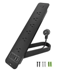 Vipwell Recessed Power Strip Extension - 10 Surge 6 Outlets, Black. Fixed Price $39.54.