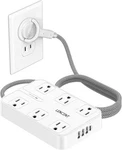 Lencent Prong Power STRIP,2 To 3 - 6 Ft Ac 4 Usb, White. Fixed Price $37.35.