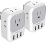 Multiple Plug Outlet Splitter With Usb Wall Charger, Tessan 4 White. Fixed Price $30.64.