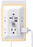 Surge Protector, Extender With Night Light, Addtam 5-OUTLET Splitter And. Fixed Price $25.05.
