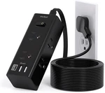 Extension Cord With Multiple Outlets, Flat Plug Power Strip 10FT, Black. Fixed Price $37.65.