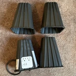 Studio 3B 7" Bed Lifts, Electrical Outlets/usb Ports, Set Of 4, Black, Dorm Room. Fixed Price $27.88.