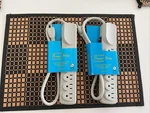 6-OUTLET Power Strip, 2 Pack, Ft Extension Cord, Heavy Duty Plug, Grounded,new. Fixed Price $9.99.