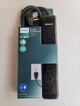 Philips 6 Outlet Surge Protector Black - 4FT 75K War.. Fixed Price $13.50.