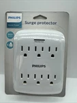 Phillips 6 Outlet Surge Protector Ac Adapter Wall Tap Power Strip 900 Joules. Fixed Price $11.15.