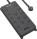 Trond Power Strip Surge Protector, 4000J, Etl 5 Ft Upgraded Thin Plug, Black. Fixed Price $45.01.