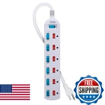 Kmc 6-OUTLET Power Strip W/ Individual Switches, Overload Protector, 4FT Cord. Fixed Price $33.23.