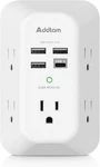 Addtam Usb Wall Charger Surge Protector 5 Outlet Extender With 4 Charging Po. Fixed Price $14.71.