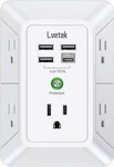 Usb Wall Charger, Lvetek Surge Protector 5 Outlet Extender With 4 Ports 3 Si. Fixed Price $14.99.