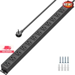 Regleta Larga Para Montaje Pared, Protector Contra Sobretensiones De Alta Res. Fixed Price $65.56.