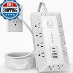 Vipwell 16 In Surge Protector Power Strip 4 Usb And 12 Ac Outlets. Fixed Price $47.83.