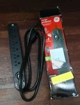 6-OUTLET Surge Protector, 1500J, 5' Cord, Black #37756. Fixed Price $17.00.