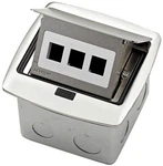 Leviton PFQP3-BN Pop-up Floor Box, 3-PORT Quickport Insert, Brushed Nickel. Fixed Price $26.59.