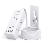 One Beat 10FT Extension With Multiple (flat Cord), White. Fixed Price $24.64.