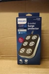 New Philips Ezfit Surge Protector 6-OUTLET. Fixed Price $20.00.