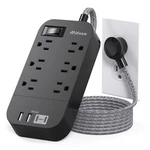 Extension Cord 15 Ft, Flat Plug Power Strip, Long With Multipl.... Fixed Price $26.29.