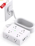 10FT Surge Protector Power Strip 8 Outlets 4 Usb (2 C) Flat Plug 900J -. Fixed Price $38.95.