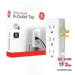 Ge 6 Outlet Side Entry Power Tap, Access Adapter, Ul Listed, Yellow 1 Pack. Fixed Price $11.90.