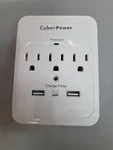 Cyberpower CSP300WUR1 3-OUTLET Surge Suppressor 600J 2 Usb Wall Tap. Fixed Price $5.99.