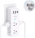 Surge Protector Outlet Extender With Rotating Plug - One Beat 6 Ac Multi. Fixed Price $17.99.
