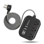 Travel Essentials - Mifaso Power Strip With Usb, Compact Flat 5 Ft, Black. Fixed Price $22.02.