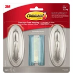 5 Lb Large Brushed Nickel Color Hooks, 2-PACK Of Wall And Strips, D.... Fixed Price $28.64.