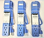 Cyberpower Surge Protector 3-PACK 6-OUTLET 500-J With 2-FT Cord, Blue New!. Fixed Price $9.99.