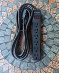 Dewenwils 6-OUTLET Power Strip Surge Protector, 15FT Long Extension Cord, Black. Fixed Price $17.99.