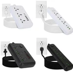 6/8PORT 2500W Power Strip Wall Mount Outlet Extender For Home Office. Fixed Price $14.61.